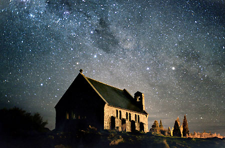 Church of the Good Shepherd at night