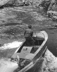 An early test of a developing jet boat